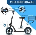 Hiboy MAX Pro Electric Scooter, 46.6 Mi Long Range, 22 MPH Power by 650W MAX Motor, 11” Pneumatic Tires, Split Hub Design, Dual Suspension, 265lbs MAX Load, Commuting Electric Scooter for Adults - Image 6