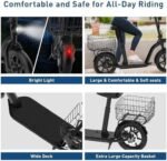 Hiboy MAX Pro Electric Scooter, 46.6 Mi Long Range, 22 MPH Power by 650W MAX Motor, 11” Pneumatic Tires, Split Hub Design, Dual Suspension, 265lbs MAX Load, Commuting Electric Scooter for Adults - Image 4