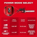 Chainsaws For Milwaukee 2827-22 M18 FUEL 18V 20″ Dual Battery Chainsaw Kit,Tool and Equipment,with toolbox - Image 5