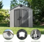 Lifetime Outdoor Storage Shed, 8 x 10 Foot, Gray - Image 2