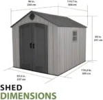 Lifetime Outdoor Storage Shed, 8 x 10 Foot, Gray - Image 10