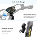 Ausom L2 Max 2000W Dual Motor Electric Scooter for Adults, 56 Miles Max Range Folding Off Road E Scooter, 31 Mph Top Speed,48V 20.8Ah Battery, E-ABS and Dual Disc Brakes, All-Round Lighting System - Image 9