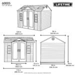 Lifetime Lockable Polyethylene Outdoor Storage Shed, 10′ x 8′, Tan & Brown (60005) - Image 4