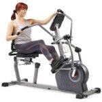 Sunny Health & Fitness Comfy Recumbent Cross Trainer Recumbent Elliptical Bike - Image 3
