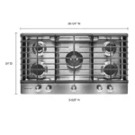 KitchenAid 36″ 5-Burner Gas Cooktop - Image 5