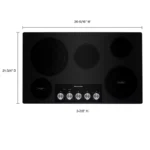 KitchenAid 36″ Electric Cooktop with 5 Elements and Knob Controls - Image 5