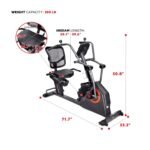 Sunny Health & Fitness Smart Recumbent Cross Trainer Elliptical Exercise Bike - Image 2