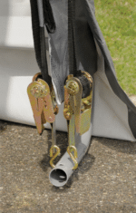 ShelterCoat Custom Round Wind and Snow Rated Shelter, 12 ft. x 20 ft. x 8 ft. Standard PE 9 oz. Gray - Image 2